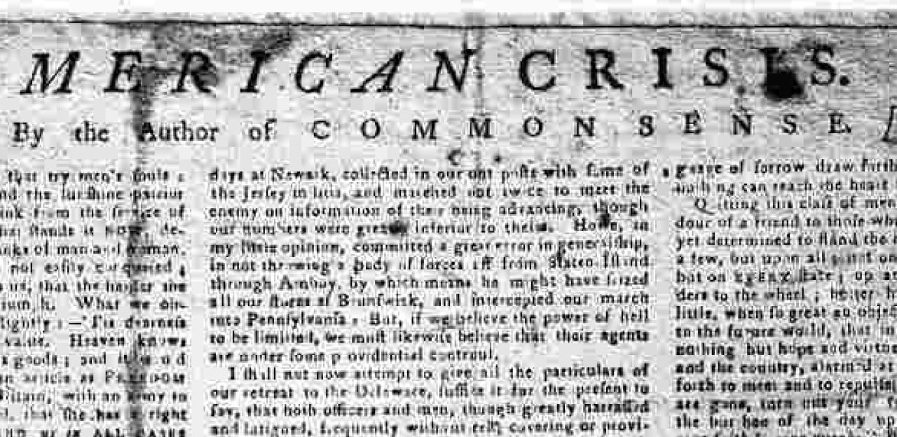 thomas paine the crisis sparknotes
